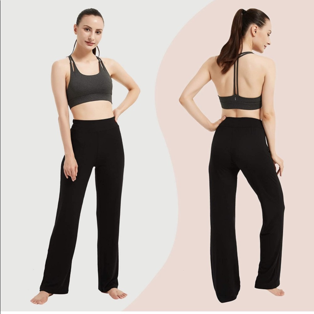 Black flare yoga pants